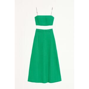 HVN Tender Loving Care Green Eyelet Skirt Matching Set Size 4